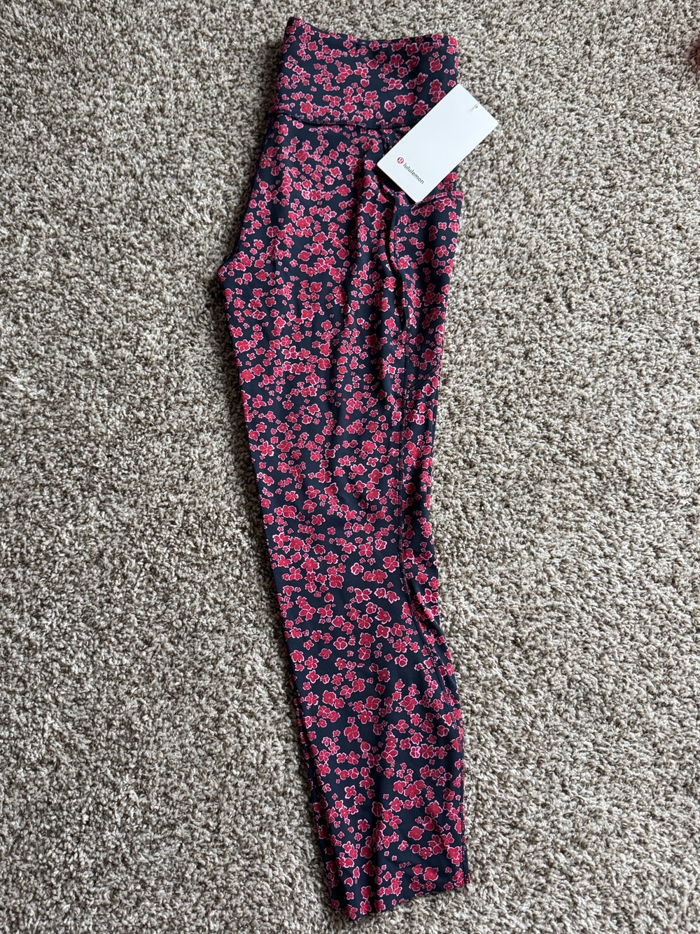 Lululemon Fast and Free High-Rise 25” Tight Floral Print Leggings Size 12 NWT